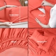 thumbnail image 4 of Juego de sábanas Utopia Bedding de microfibra totalmente cepillada, color coral, 4 of 7