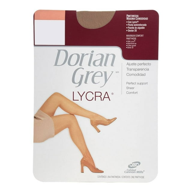 Pantimedia Dorian Grey para Mujer, Lycra Natural Bronce Talla M