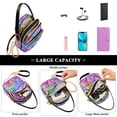 thumbnail image 5 of FORMRS Crossbody Bag for Women Quilted Travel Shoulder Cell Phone Purse with Chain Strap Handbag, Vibrant Geometric Pattern, 5 of 7
