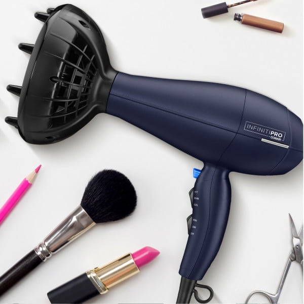 INFINITIPRO BY CONAIR 1875 Watt Texture Styling Hair Dryer for Natural  Curls and Waves, Dark Blue, 1 Count 600R - Walmart.com