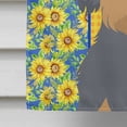 thumbnail image 4 of Summer Sunflowers Wirehair Blue and Tan Dachshund Flag Canvas House Size, 4 of 5
