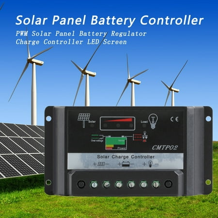 30A 12V/24V Panel Battery Regulator PWM Solar Controller LED Screen