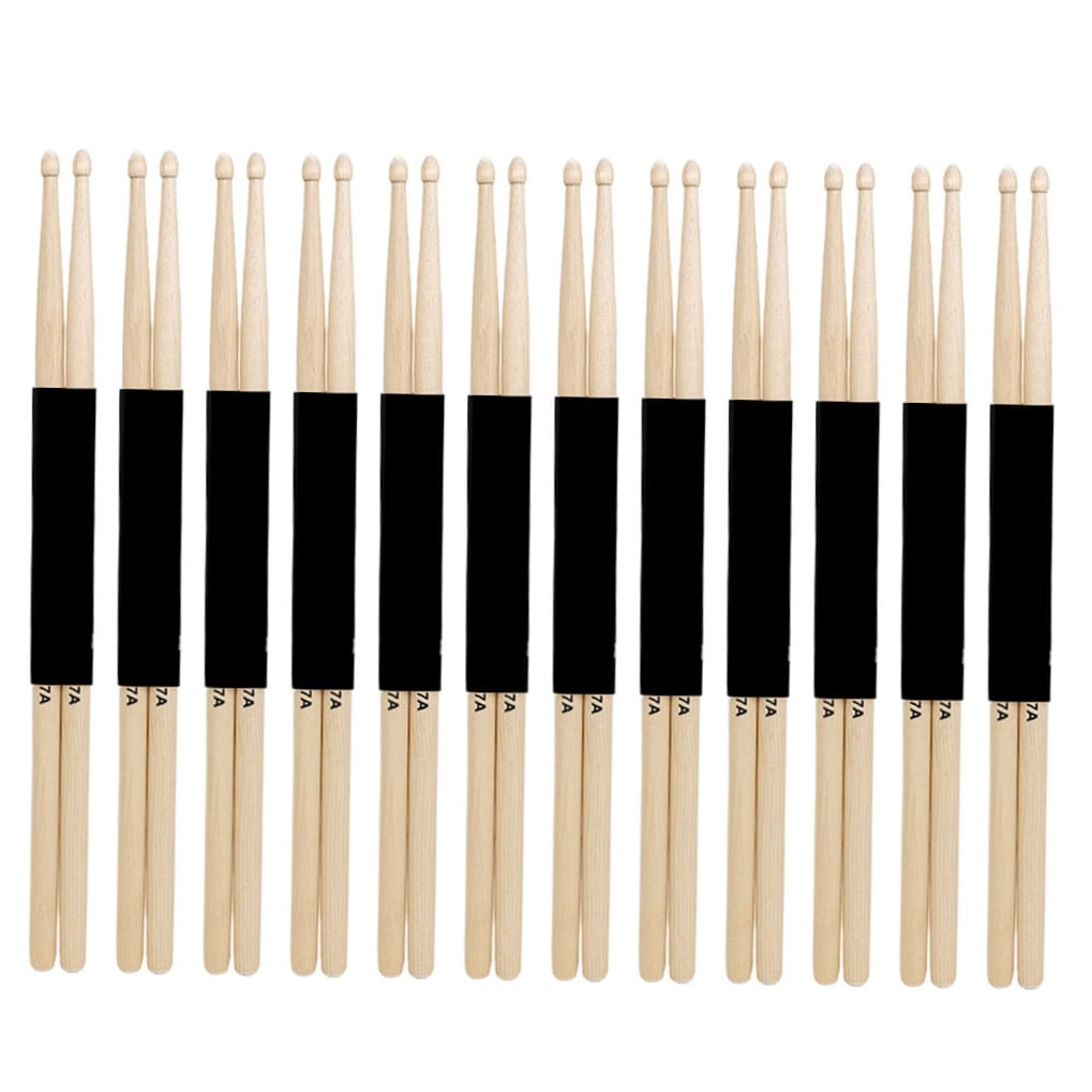 BESTYASH Maple Drumsticks 12 Pairs Khaki Color Lightweight Design for Adults and Kids Playing