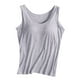 thumbnail image 1 of Camiseta sin mangas con tirantes y relleno en el pecho, sin aros, para yoga y deporte - Poliéster, diseño acanalado, adecuada para ocasiones deportivas informales., 1 of 7