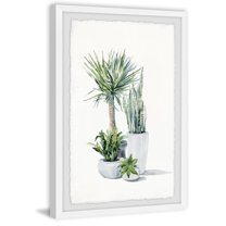 Marmont Hill Green Plants Shrub Framed Painting Print-Size:8" x 12"