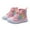 Clear, variant on TAIAOJING Toddler Child Fashion Spring Fall High Tops Trend Sequin Princess Shoes Girls Buckle Casual Board Shoes Soft Footwear 4.5-5 Years
