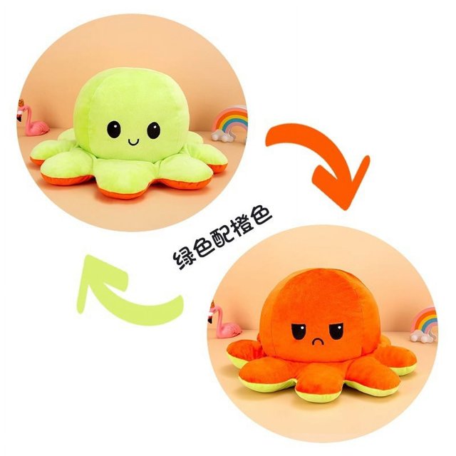 Octopus Plush Toy, Double-sided Octopus, Double-sided Octopus Plush Toy, Octopus Cute Toy-KEEW