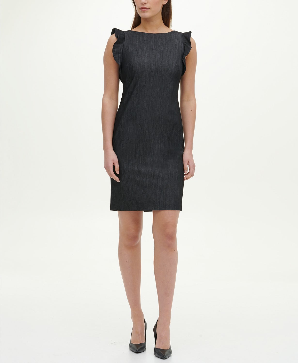 calvin klein ruffle sleeve