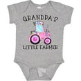 thumbnail image 3 of Inktastic Grandpa's Little Farmer- Pink Tractor and Flowers Boys or Girls Baby Bodysuit, 3 of 5