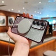 thumbnail image 3 of Decase Cover For Samsung Galaxy S22 Plus,Mag Safe Bling Case,Luxury Plating Cute Glitter Anti-Scratch Shockproof Cover,with Full Camera Protection Magnetic,Case for Women Girls,darkpurple, 3 of 3