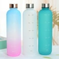 thumbnail image 7 of Hloma 1000ml Water Bottle Gradient Frosted Large Capacity Food Grade Leakproof Drinking with Motivational Time Marker Fitness Sports Outdoor Water Jug for Travel, 7 of 7