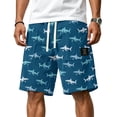 thumbnail image 2 of Cargo Shorts for Men Summer Quick Dry Casual Shorts Drawstring Baggy Comfy Gym Pants Bermuda Soft Sweat Shorts 3XL, 2 of 6