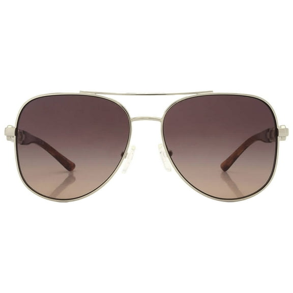 Michael Kors MK 1121 Metal Womens Aviator Sunglasses Light Gold 58mm Adult