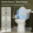 thumbnail image 4 of SUPERFLO 17 Inch Tall Toilet, Comfort Height with Elongated Bowl, Powerful 1.28 GPF Single Flush, Ceramic High Toilet for Seniors and Tall Individuals, 12 Inch Rough-In, 4 of 10