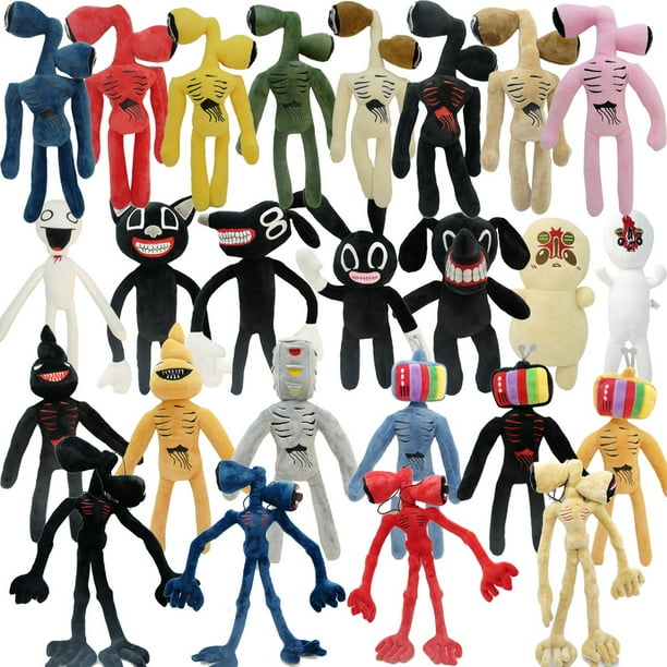 30-55cm Siren Head Plush Toy White Black Sirenhead Stuffed Doll