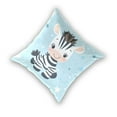thumbnail image 2 of Cute Cartoon Zebra Stars Throw Pillow Covers Pillowcases 18 x 18 Inch Home Decor 2 Packs for Bedroom Sofa, 2 of 6
