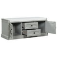 thumbnail image 6 of Harper & Bright Designs Wooden Storage Bench with 2 Drawers and 2 Cabinets, Entryway Shoe Bench with Removable Cushion for Living Room, Gray Wash, 6 of 12