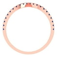 thumbnail image 5 of 0.1725 ctw Wedding Band for Women - 18K Rose Gold Simulated Tanzanite Stackable Eternity Ring, 5 of 6