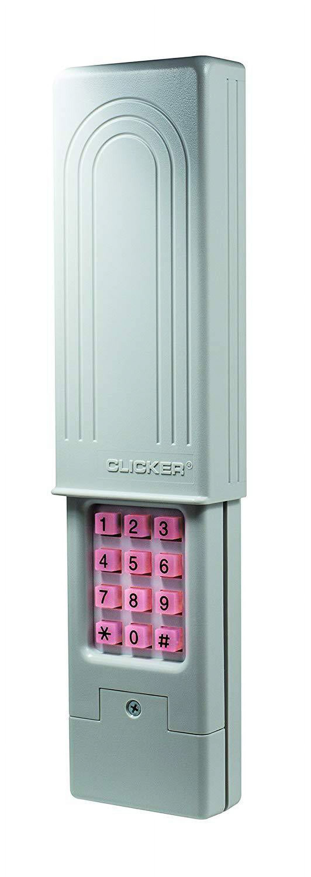 Chamberlain Group Clicker Universal Keyless Entry KLIK2U-P2, Works with  Chamberlain, LiftMaster, Craftsman, Genie and More, Security +2.0 Compatible  Garage Door Opener Keypad, White