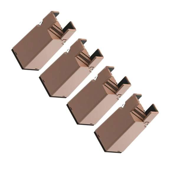 Naiovety Pata de silla para muebles, altura estable y ajustable, 4 piezas, para asientos seguros y personalizables Decoración del hogar Marrón
