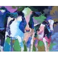 thumbnail image 2 of Wallich, Richard 14x12 Gold Ornate Wood Framed with Double Matting Museum Art Print Titled - Art 3 Cows, 2 of 4