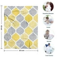thumbnail image 4 of Yellow and Gray Geometric Quatrefoil Pattern Blanket,Comfortable Soft Flannel Throw Blanket,All Season,Warm Lightweight Blankets for Sofa Bed Couch Living Room Chair,30"x40", 4 of 4