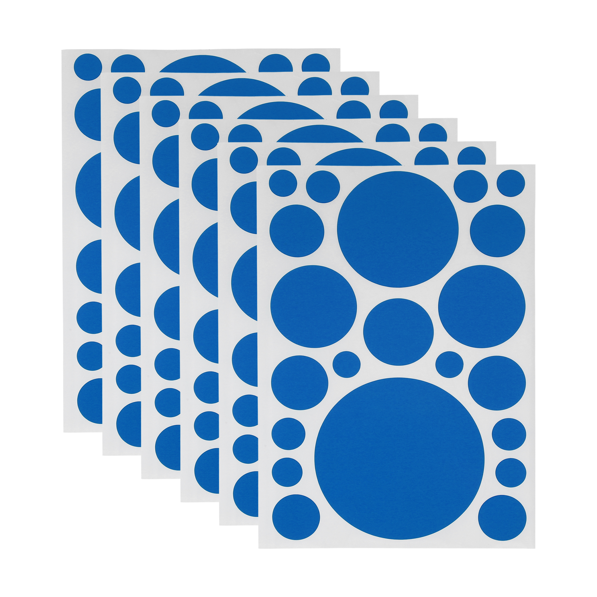 Unique Bargains Mall Large Round Dots Gift Stickers 6PCS Blue