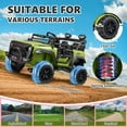 thumbnail image 5 of VIBESPARK 24 Volt 2-Seater Ride on Toys with Remote Control, 9AH Electric Car for Kids, 4WD Battery Powered Ride on Truck Car, Power Car Wheels w/ Bluetooth, Music, Spring Suspension, 3-Speed, Green, 5 of 10