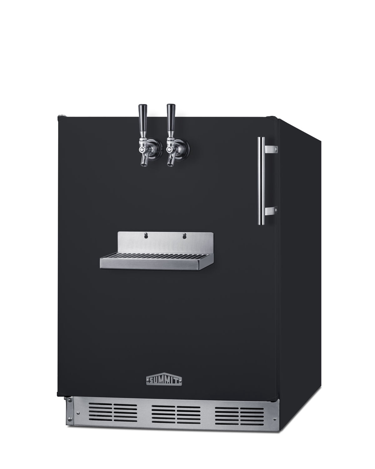 Summit Sbcfrtpadalhd 24" Wide 5.3 Cu. Ft. Built-In Double Tap Kegerator - Stainless Steel