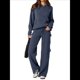 thumbnail image 1 of Conjunto de Dos Piezas de Pijama y Pantalón de Felpa de Larga para Mujer. Incluye: Suéter, Pantalón y Traje Informal. Azul Oscuro L, 1 of 9
