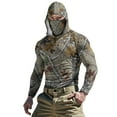 thumbnail image 3 of YOIAVAIOY Men's Outdoor Sun Hoodie Camo Complete Maskage with Hood and Face Mask, UPF50+ Protection, Airy Fabric for Hiking, Camping and Backpacking Camouflage XXXL, 3 of 10