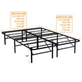 thumbnail image 2 of Queen&King Metal Platform Folding Bed Frame 14 Inch High   Queen Size Box Spring Replacement Heavy Duty Steel Slat  Easy Assembly Under-Bed Storage,Black, 2 of 6