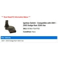 thumbnail image 2 of Ignition Switch - Compatible with 2001 - 2003 Dodge Ram 3500 Van 2002, 2 of 2