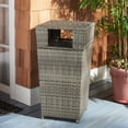 thumbnail image 2 of Safavieh Mazeli Outdoor Patio Trash Bin - Grey, 2 of 13