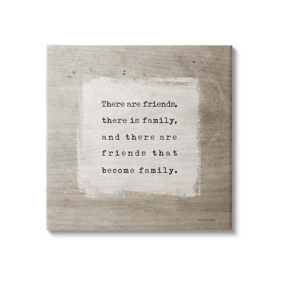 Stupell Industries Found Family Meaningful Friendship Graphic Art Gallery Wrapped Canvas Print Wall Art, Design by Lady Louise Designs