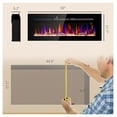 thumbnail image 3 of 50" Recessed and Wall Mountable Fireplace Heater with Remote Control, Adjustable Flame Color and Brightness, 3 of 9