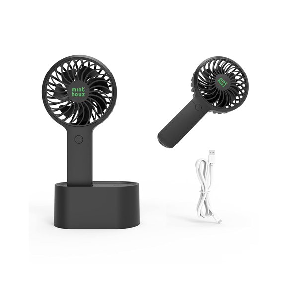 Ventilador Portátil Minthouz Recargable USB 2000mAh con 3 Velocidades