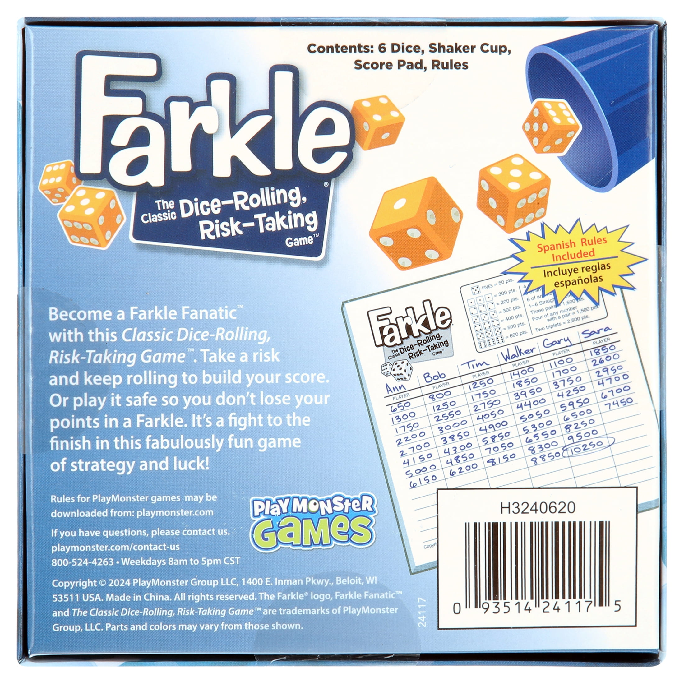 Farkle Classic Dice-Rolling Game by Playmonster, Children Ages 8+
