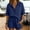 Navy, variant on Linen Sets For Women 2 Piece Vacation Outfits For Women Short Sets Women 2 Piece Outfits Plus Size Two Piece Short Set Matching Set Summer Women Sets 2 Piece Outfits Women Linen Shorts Set
