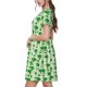 thumbnail image 2 of Easygdp Broccoli 1 para Vestido Transpirable de Mujer, Vestido Suelto de Manga Corta con Pliegues y Bolsillos para el Verano, 2 of 6