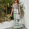 thumbnail image 3 of Vestido De Noche De Lujo Sin Mangas Para Mujer, Abstract Geometrical Vestido De Fiesta, 3 of 5