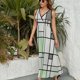 thumbnail image 3 of Vestido De Noche De Lujo Sin Mangas Para Mujer, Abstract Geometrical Vestido De Fiesta, 3 of 5