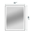 thumbnail image 2 of Resenkose 40x32 Inch Large Rectangle LED Bathroom Mirror with Contemporary Black Frame - Black, 2 of 13