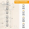 thumbnail image 7 of Towel Racks for Bathroom,Towel Rack Wall Mounted, 6 Tier Rolled Or Folded Towel Holder with Floating Shelves, Bathroom Towel Holder for Bath, Hand Towels,Metal,Full White, 7 of 7