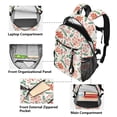 thumbnail image 5 of JIALIOU 14" Laptop Backpack Waterproof Airline Approved Stylish Casual Daypack for Travel Business College Work, Christmas Candy Canes Holly Leaves, 5 of 8