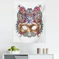 thumbnail image 1 of Mardi Gras Tapestry, Venetian Carnival Silhouette with Ornamental Elements Masquerade Costume, Fabric Wall Hanging Decor for Bedroom Living Room Dorm, 5 Sizes, Multicolor, by Ambesonne, 1 of 1