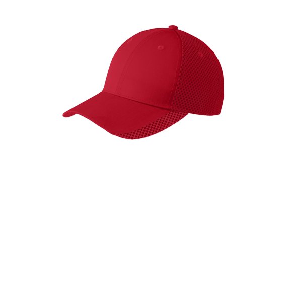 Port Authority C923 Two-Color Mesh Back Cap, Red & Black - One Size