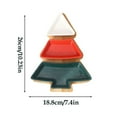 thumbnail image 3 of ToyKingdee Christmas Tree Divided Snack Plate with Tray Removable Ceramic Appetizer and Dessert Serving Tray for Home Kitchen and Party Use, 3 of 9