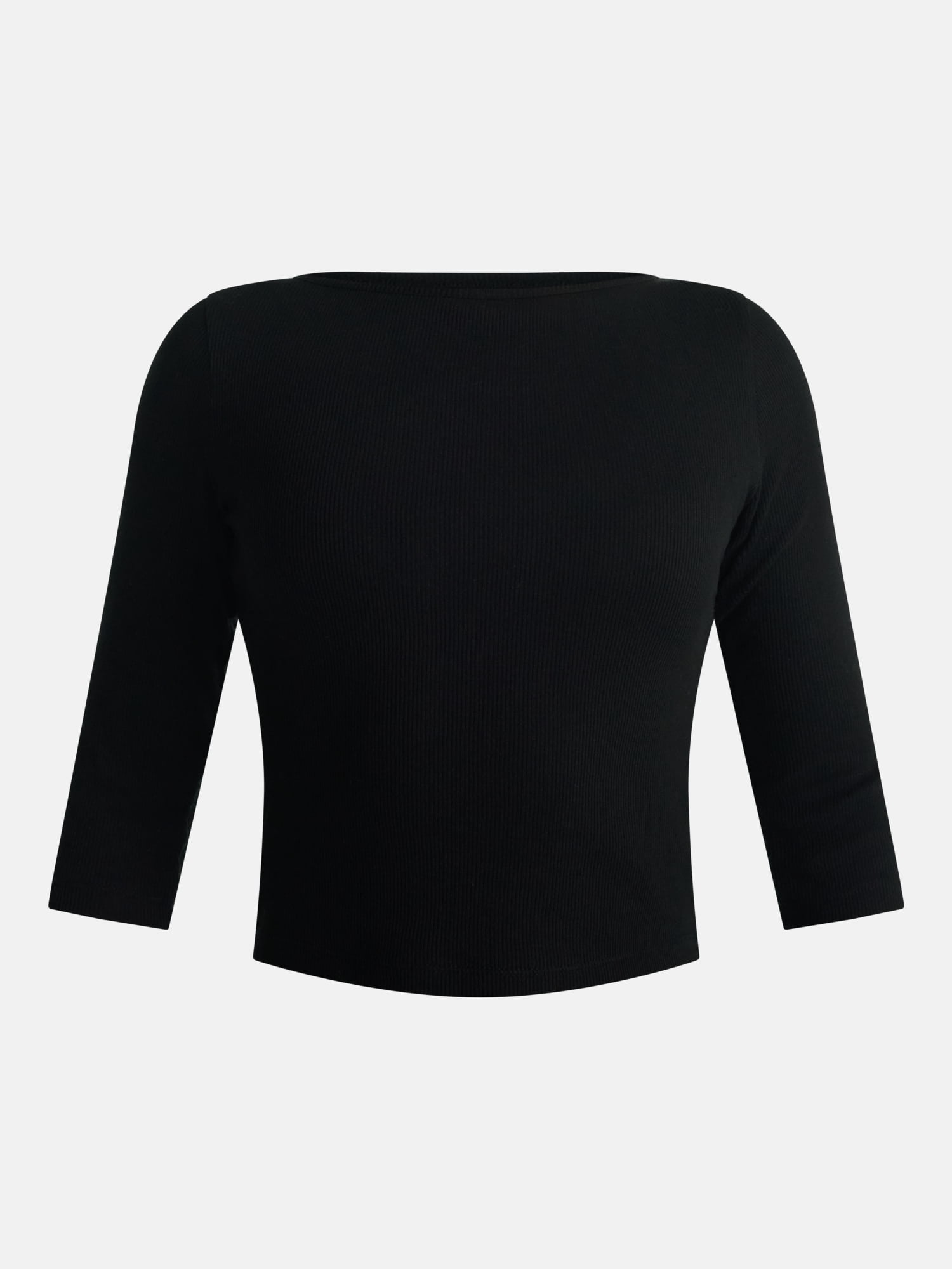 No Boundaries Cotton Tee with 3/4 Length Sleeves, Women’s XXS-XXL