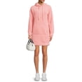 thumbnail image 2 of No Boundaries Juniors’ Faux Sherpa Tunic Hoodie Dress, 2 of 5